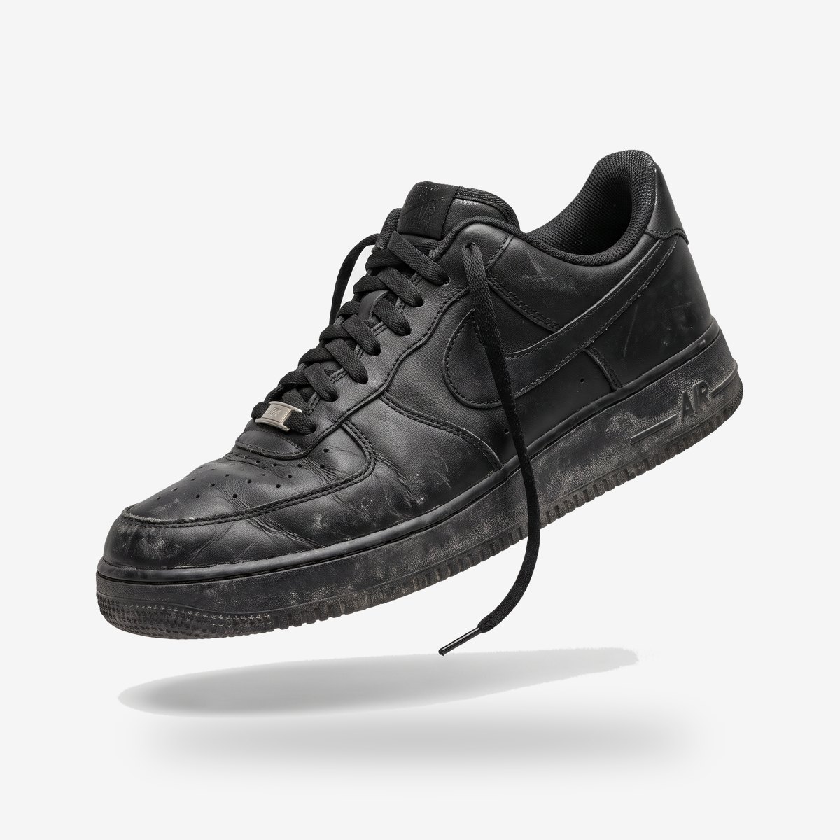 Worn black Air Force 1